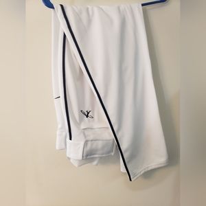 Nike Men's M Swingman white and blue accent baseball pants rn#56323 ca#05553